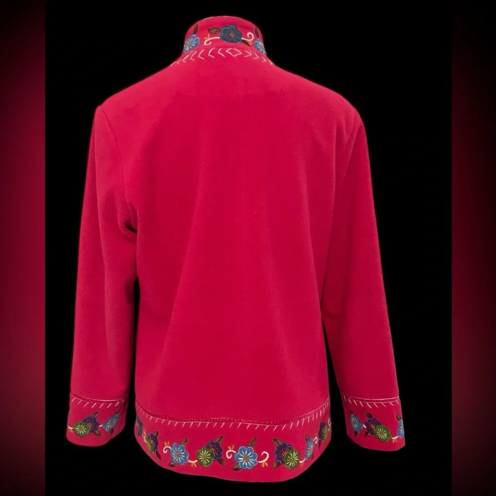 Susan‎ Graver Fuchsia Embroidered Jacket * Size Medium